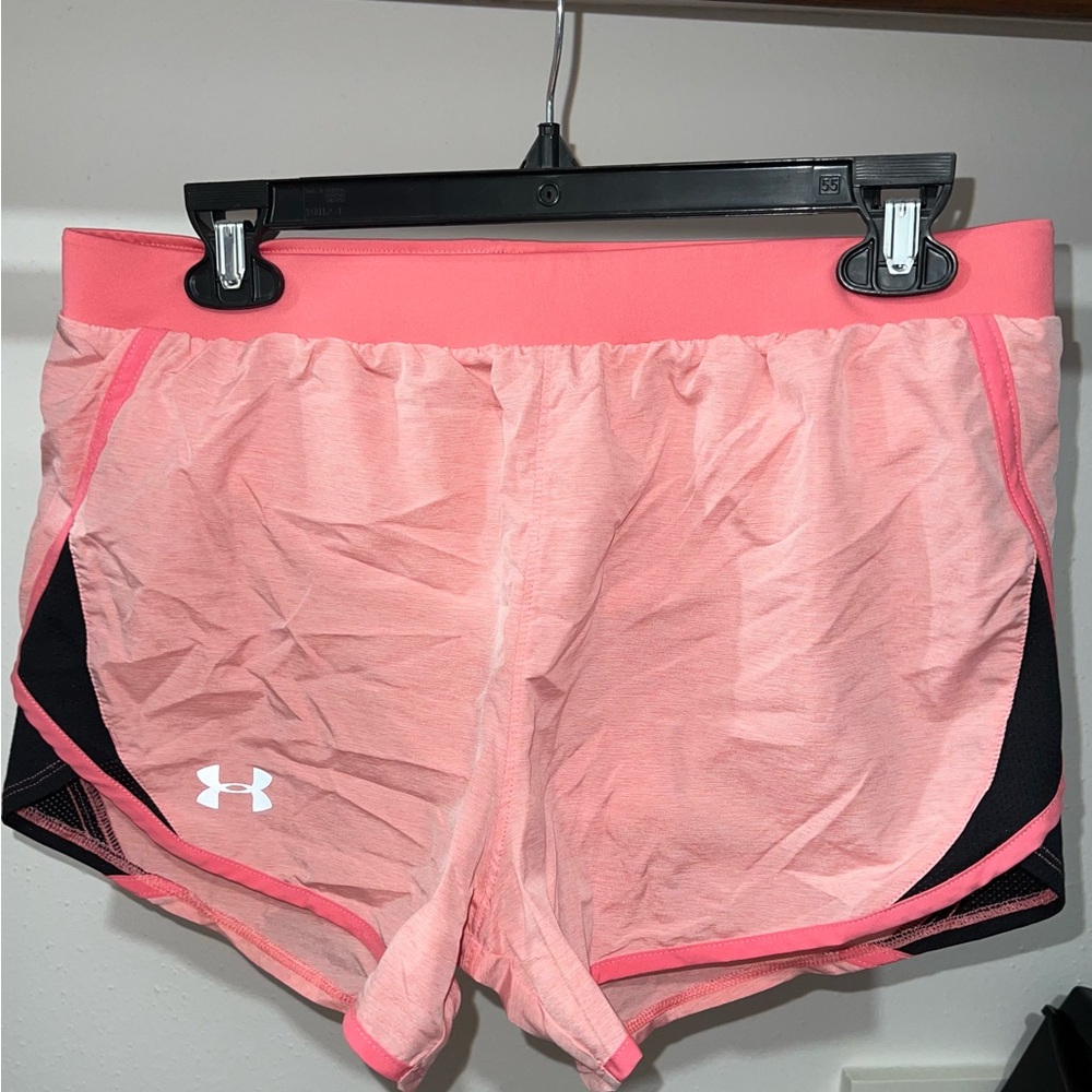 Under Armour Pink and Black Women's Athletic Shorts